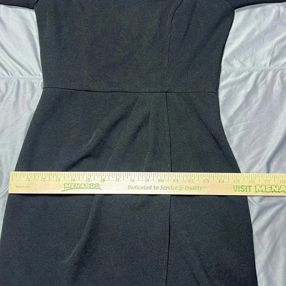 Lulus Made‎ With Love Size 4 Little Black Dress Short Sleeve Knee Length Wrap - Picture 8 of 11